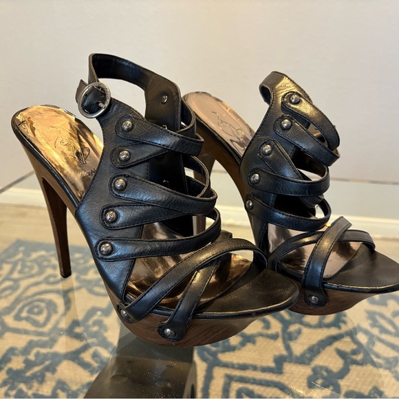 Vintage Baby Phat Authentic Jamie Wooden Heels - Picture 1 of 8